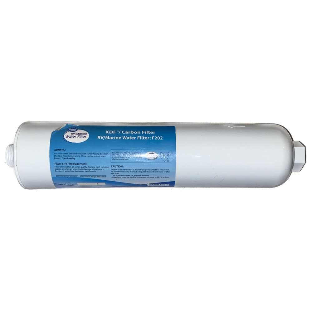 Great Value XL RV/Marine Water Filter KDF/Activated Carbon Filter F202